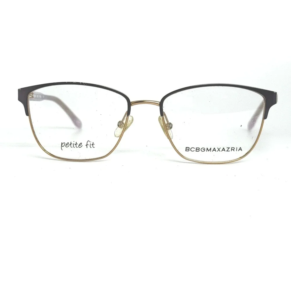 BCBGMAXAZRIA Hilda‎ Petite Fit Eyeglasses Gold Tone Purple Accents Women 21306